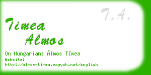 timea almos business card