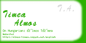 timea almos business card
